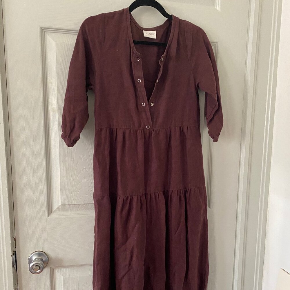 Conscious Clothing Lizzie Dress in Mulberry